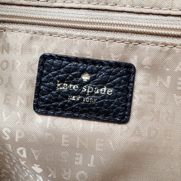 KATE SPADE Berkshire Road Teegan Black Pebbled Leather Shoulder Bag Purse - Picture 9 of 11